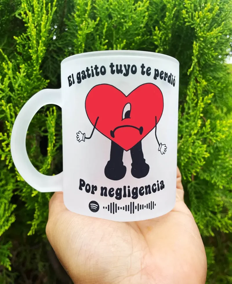 Taza Glaseada Personalizada Bad Bunny