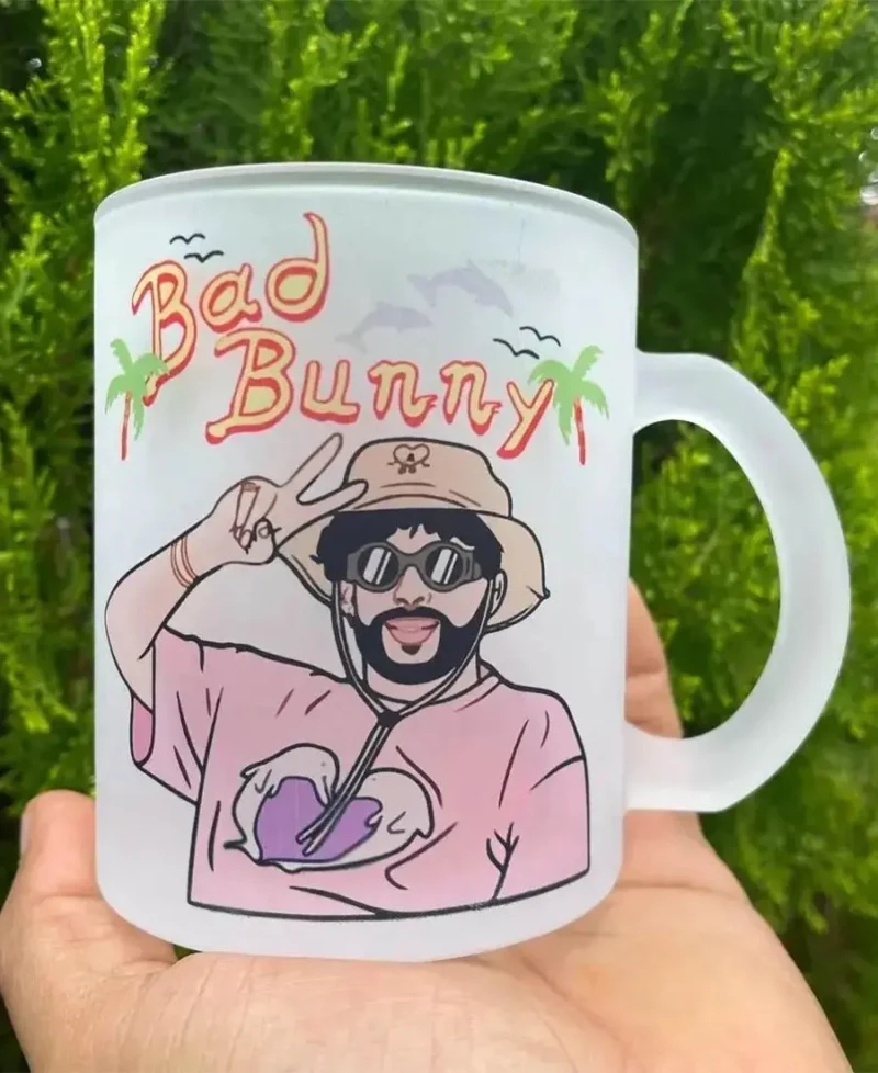 Taza Glaseada Personalizada Bad Bunny - Imagen 2