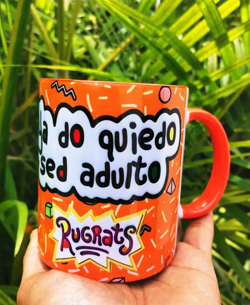 Taza Personalizada Interior de Color Naranja Temática: Rugrats - Imagen 2