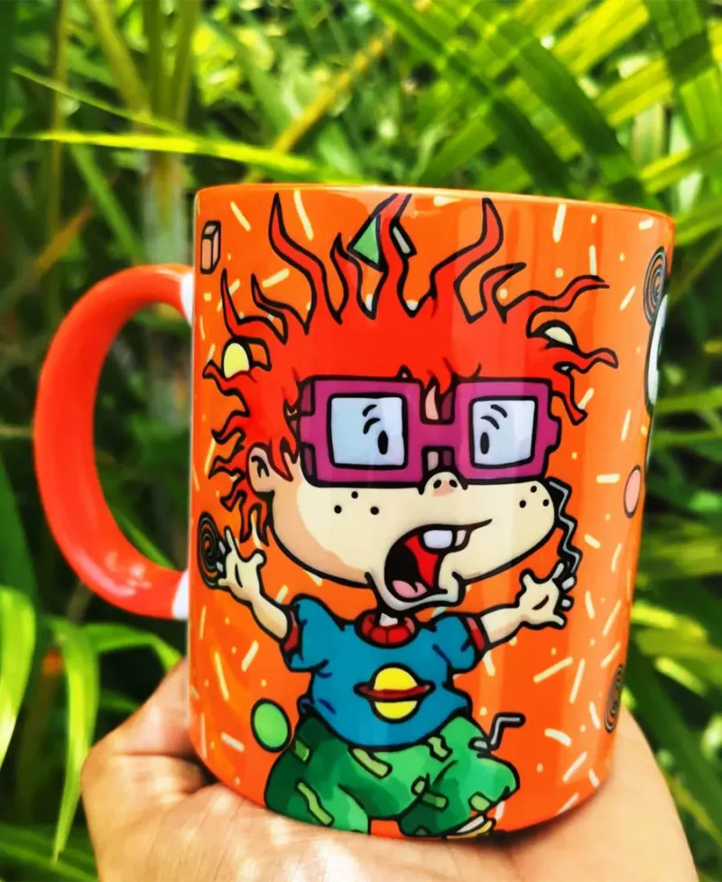 Taza Personalizada Interior de Color Naranja Temática: Rugrats