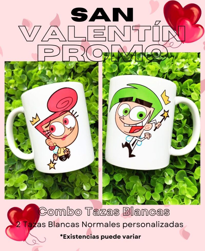 Combo #1 San Valentín 2 Tazas Normales