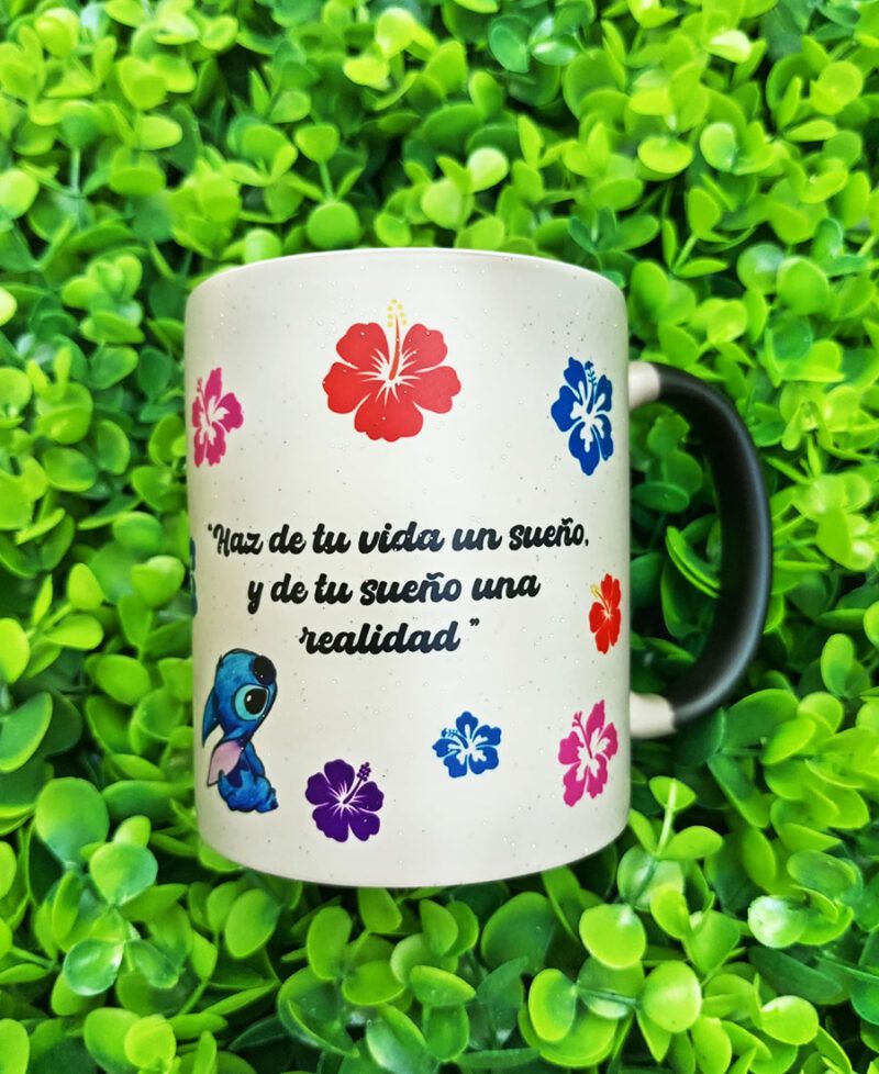 Taza Mágica Glitter Personalizada Stichs - Imagen 2