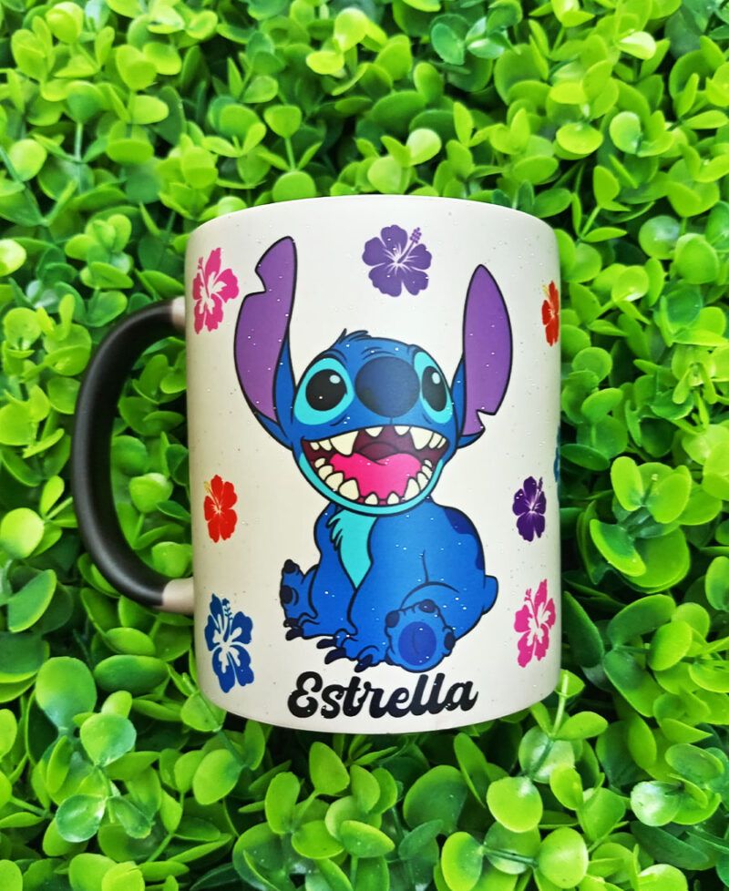 Taza Mágica Glitter Personalizada Stichs