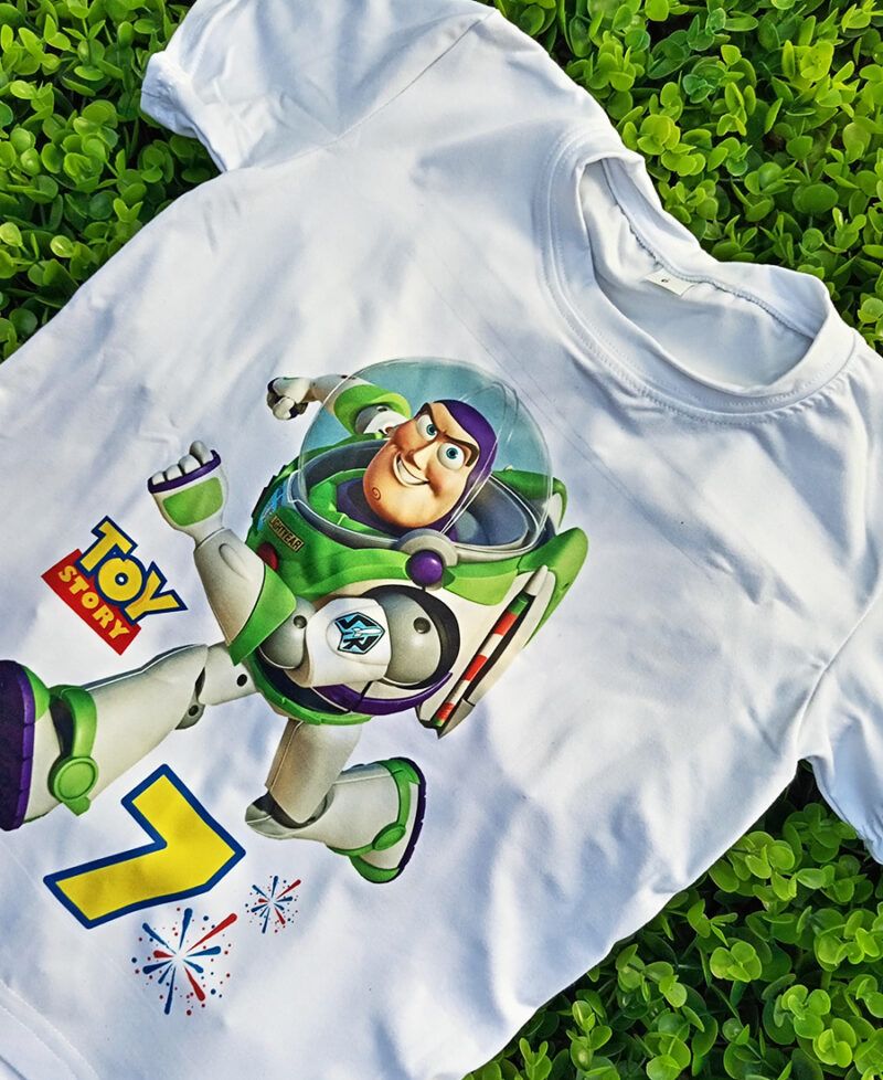 Camisa Blanca Personalizada Buzz Toy Story