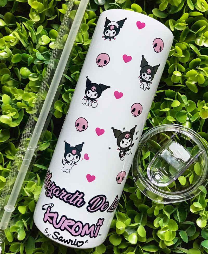 Botella Skinny De Acero Personalizada Kuromi - Imagen 2