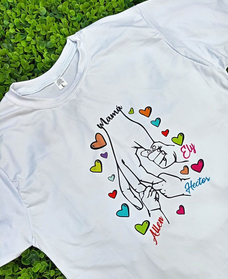Camisa Blanca Personalizada Mamá e Hijos - Imagen 3
