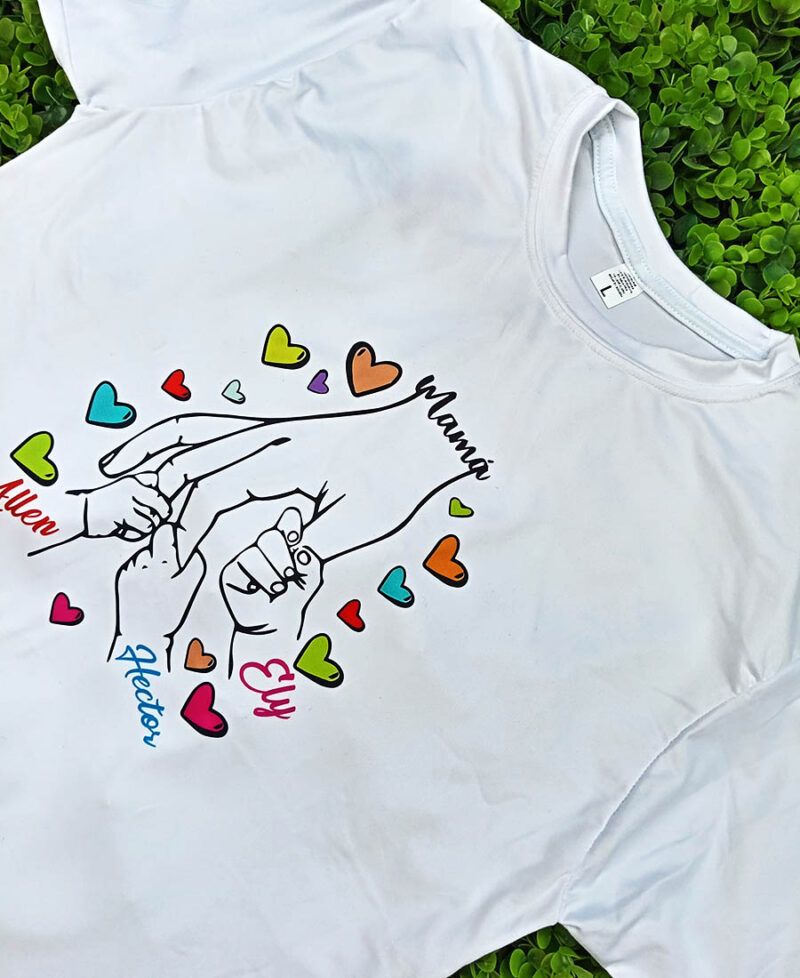 Camisa Blanca Personalizada Mamá e Hijos