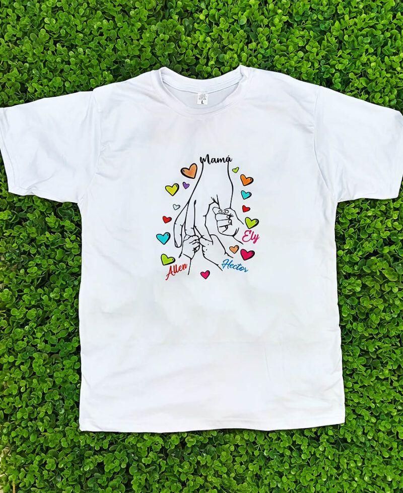 Camisa Blanca Personalizada Mamá e Hijos - Imagen 2