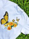 Camisa Personalizada Mariposa y Flores