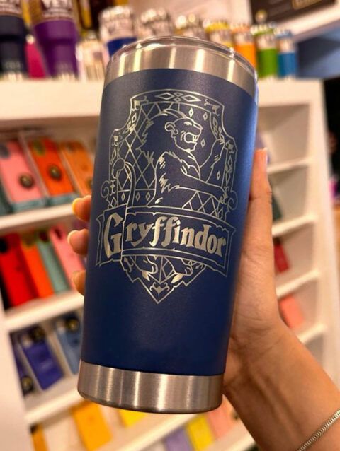 Vaso De Acero Personalizado Logo Gryffindor Con Grabado Laser