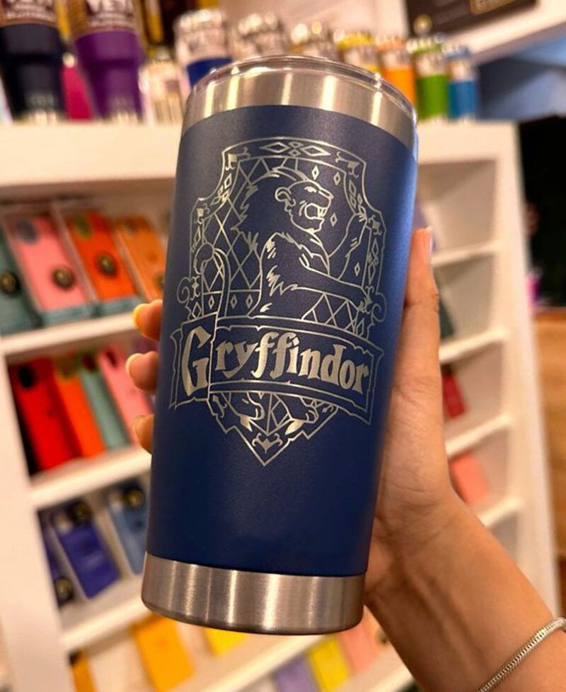 Vaso De Acero Personalizado Logo Gryffindor Con Grabado Laser