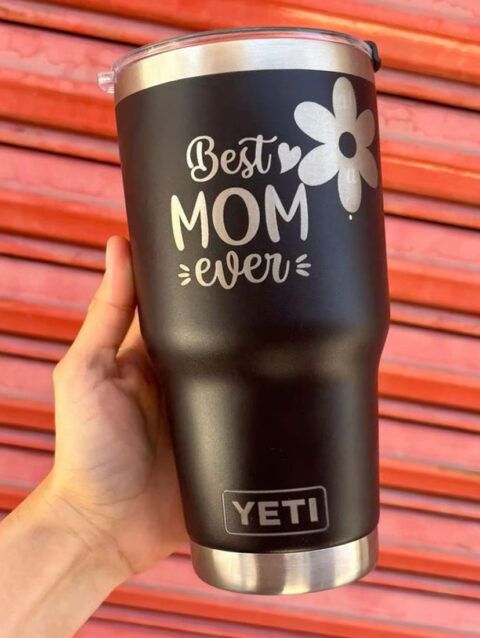 Vaso De Acero Tipo Yeti Personalizado Dia De La Madre Con Grabado Laser