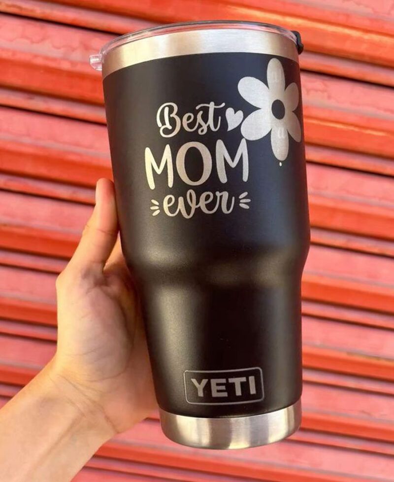 Vaso De Acero Tipo Yeti Personalizado Dia De La Madre Con Grabado Laser