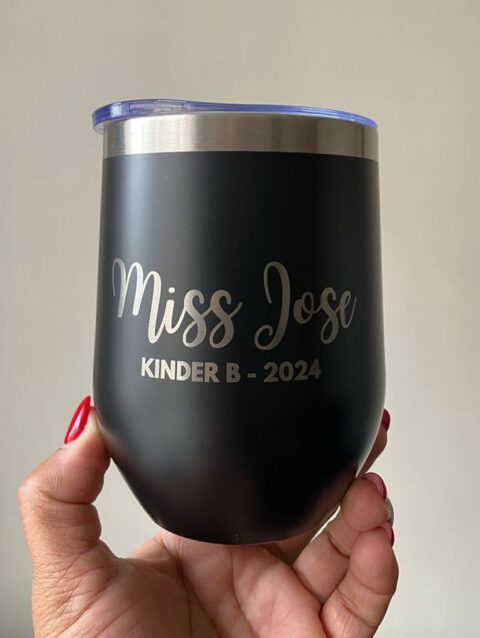 Vaso Vinero De Acero Personalizado Con Nombre Grabado Laser
