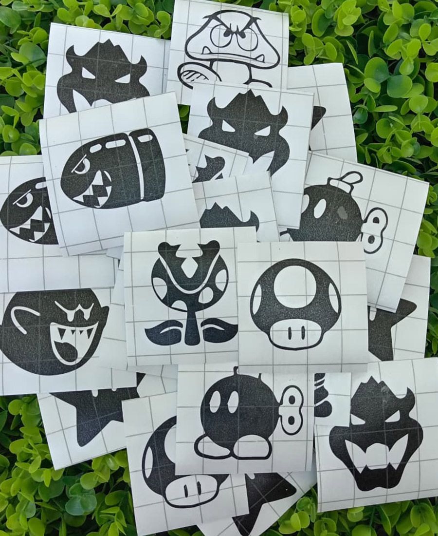 Figuras De Super Mario Bross En Vinil Adhesivo