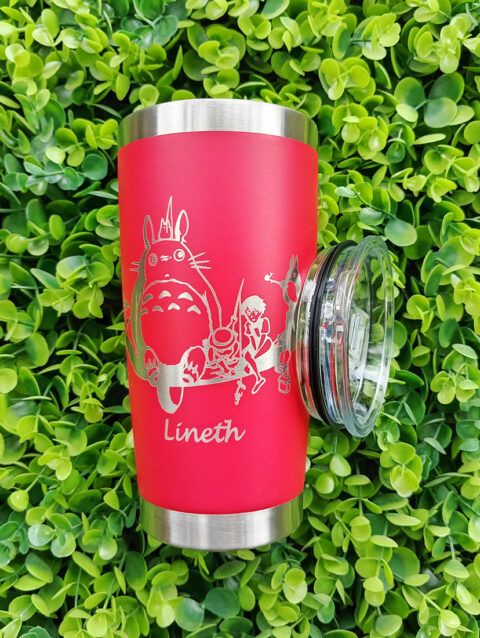 Vaso Personalizado Con Totoro En Grabado Laser