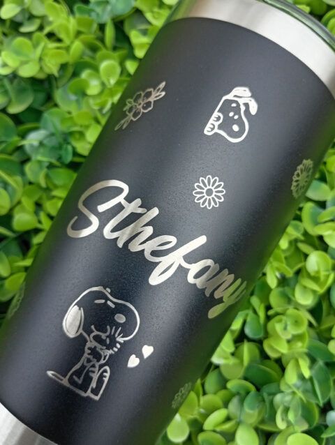 Vaso Personalizado Con Snoopy En Grabado Laser